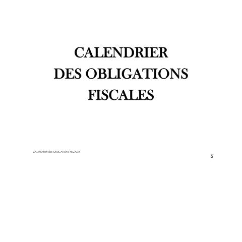 Aperçu du document CALENDRIER — Document officiel, Côte d'Ivoire