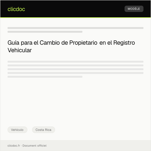 Vista previa del documento Gestión para cambio de propietario en el registro vehicular — Vehículo, Costa Rica