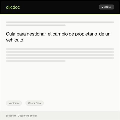 Vista previa del documento Gestionar el cambio de propietario en el Registro Nacional por venta de vehículo — Vehículo, Costa Rica