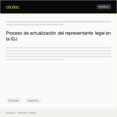 Vista previa del documento Informar cambio de representante legal en la Inspección General de Justicia — Empresa, Argentina