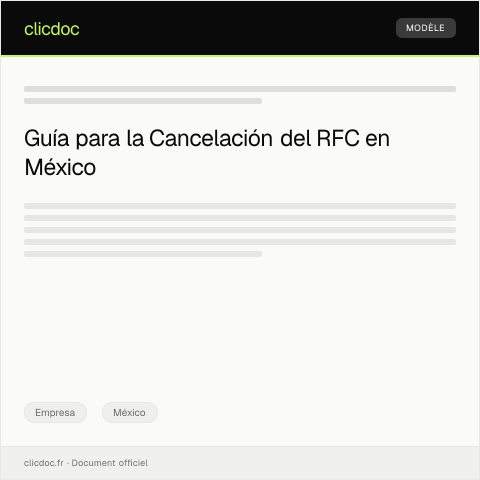 Vista previa del documento Realizar trámite de cancelación de RFC — Empresa, México