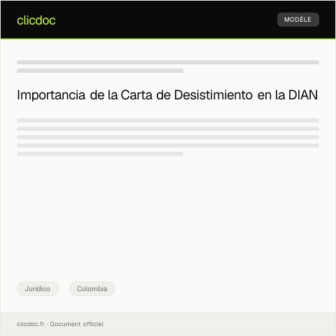 Vista previa del documento Carta de desistimiento — Jurídico, Colombia