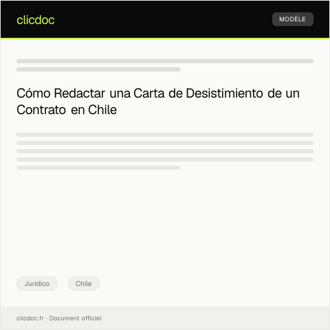 Vista previa del documento Carta de Desistimiento de un Contrato — Jurídico, Chile
