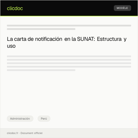Vista previa del documento Carta de notificación — Administración, Perú