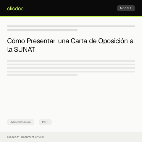 Vista previa del documento Carta de oposición — Administración, Perú