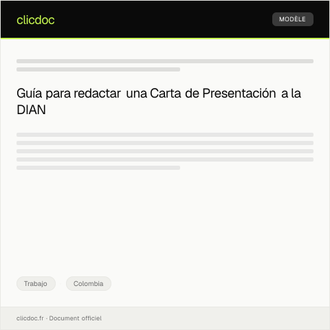 Vista previa del documento Carta de presentación — Trabajo, Colombia