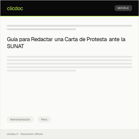 Vista previa del documento Carta de protesta — Administración, Perú
