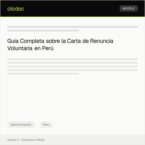Vista previa del documento Carta de renuncia voluntaria a mi puesto de trabajo en la empresa — Administración, Perú