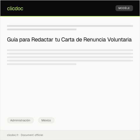 Vista previa del documento Carta de renuncia voluntaria a mi puesto laboral en la empresa — Administración, México