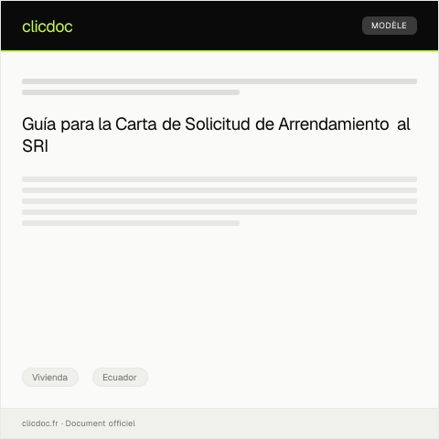 Vista previa del documento Carta de solicitud de arrendamiento — Vivienda, Ecuador