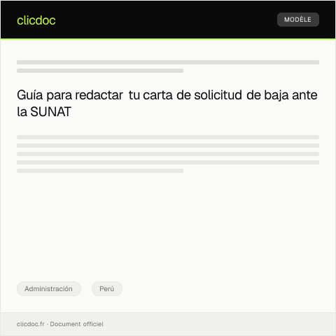 Vista previa del documento Carta de solicitud de baja — Administración, Perú