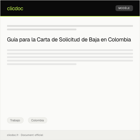 Vista previa del documento Carta de solicitud de baja — Trabajo, Colombia