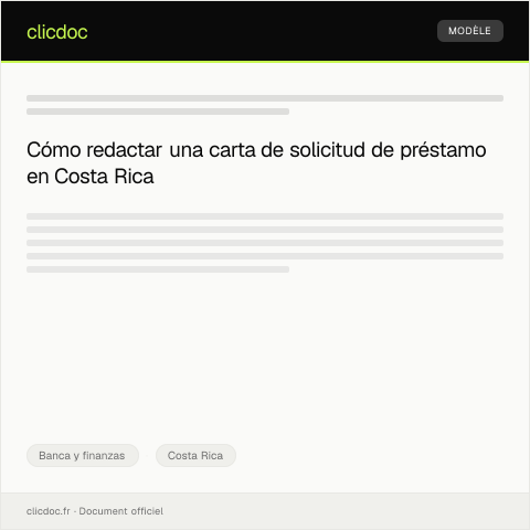 Vista previa del documento Carta de Solicitud de Préstamo — Banca y finanzas, Costa Rica