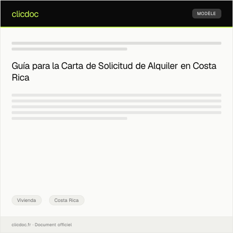 Vista previa del documento Carta de solicitud de alquiler — Vivienda, Costa Rica