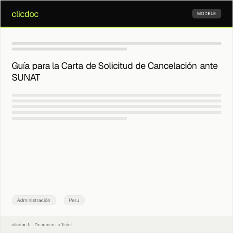 Vista previa del documento Carta de solicitud de cancelación — Administración, Perú