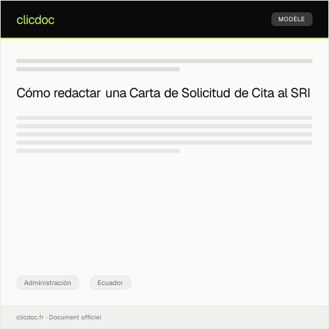 Vista previa del documento Carta de Solicitud de Cita — Administración, Ecuador
