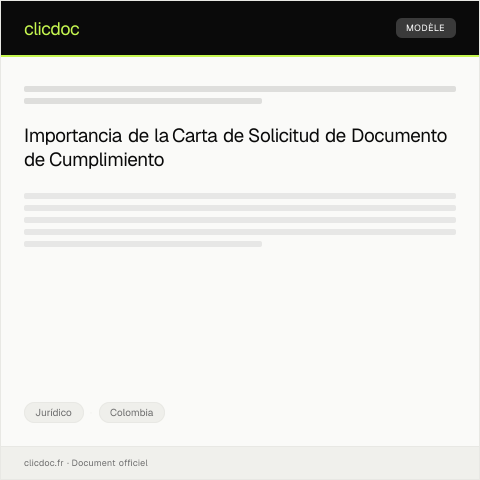 Vista previa del documento Carta de Solicitud de Documento de Cumplimiento Tributario — Jurídico, Colombia