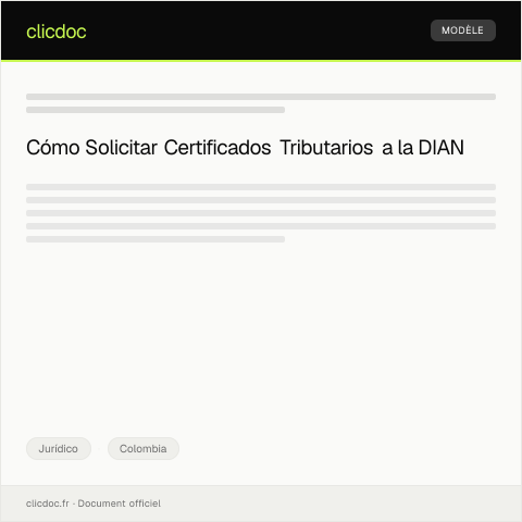 Vista previa del documento Carta de Solicitud de Emisión de Certificados Tributarios — Jurídico, Colombia