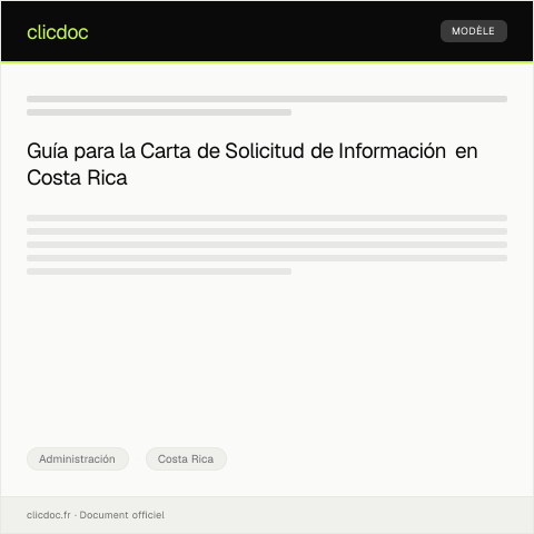 Vista previa del documento Carta de Solicitud de Información — Administración, Costa Rica
