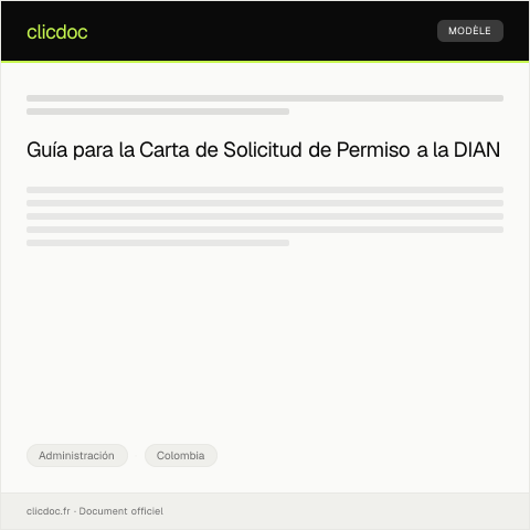 Vista previa del documento Carta de solicitud de permiso — Administración, Colombia