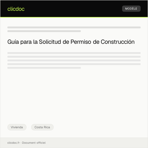 Vista previa del documento Carta de Solicitud de Permiso de Construcción — Vivienda, Costa Rica
