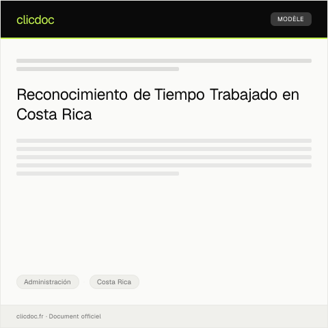 Vista previa del documento Carta de solicitud de reconocimiento de tiempo trabajado ante el Ministerio de Trabajo y Seguridad Social — Administración, Costa Rica