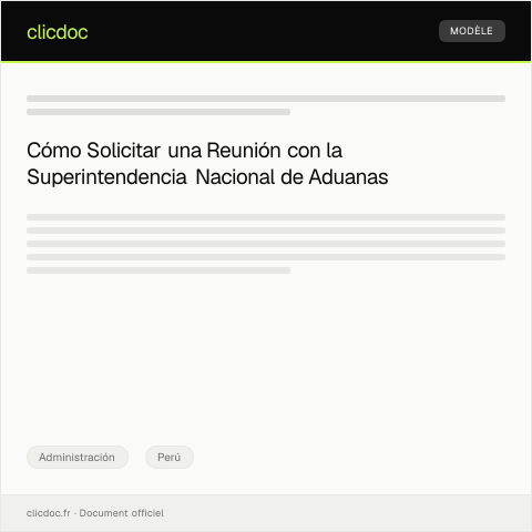 Vista previa del documento Carta de solicitud de reunión — Administración, Perú
