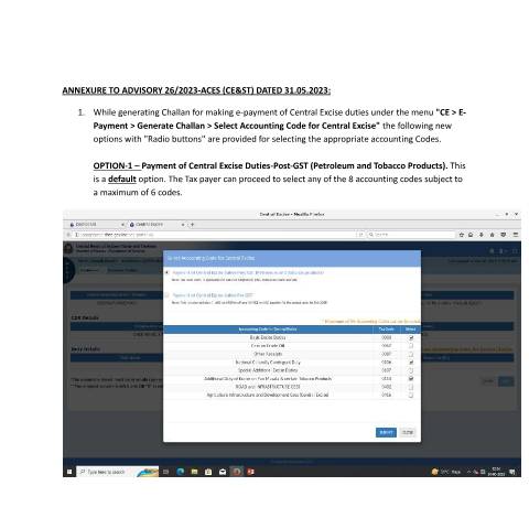 Document preview: ANNEXURE ADVISORY 26 2023 31 05 23 — gst, India (CERFA n°ANNEXURE-ADVISORY-26-2023-31-05-23)