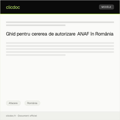 Document preview: Cerere de autorizare pentru activități de producție și distribuție — Afacere, România