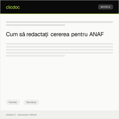 Document preview: Cerere pentru obținerea certificatului de naștere și a certificatului de căsătorie — Familie, România