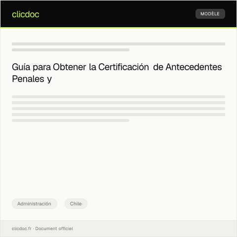 Vista previa del documento Certificación de antecedentes penales y policiales digitales — Administración, Chile