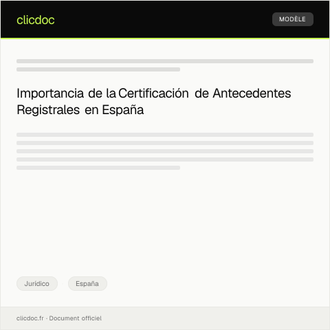 Vista previa del documento Certificación de antecedentes registrales — Jurídico, España