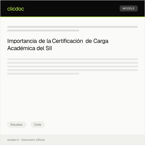 Vista previa del documento Certificación de Carga Académica — Estudios, Chile