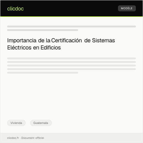 Vista previa del documento Certificación de conformidad de sistemas eléctricos en edificaciones — Vivienda, Guatemala