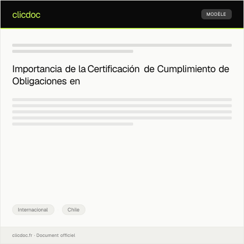 Vista previa del documento Certificación de Cumplimiento de Obligaciones en Programas Internacionales — Internacional, Chile