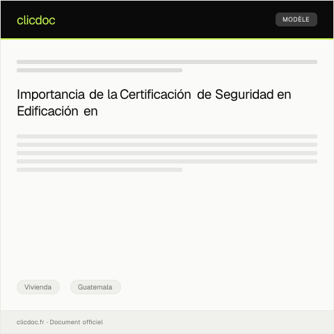 Vista previa del documento Certificación de Cumplimiento de Normas de Seguridad en Edificación — Vivienda, Guatemala