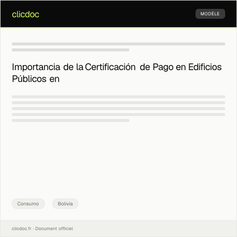 Vista previa del documento Certificación de Pago de Servicios en Edificios Públicos — Consumo, Bolivia