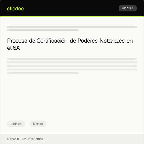 Vista previa del documento Certificación de poderes notariales — Jurídico, México