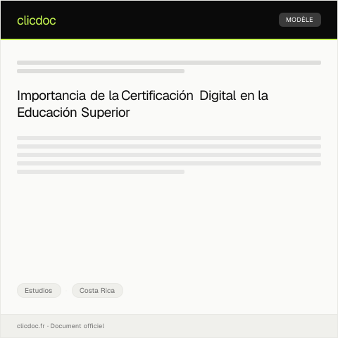 Vista previa del documento Certificación digital de programas de estudio acreditados en instituciones públicas — Estudios, Costa Rica