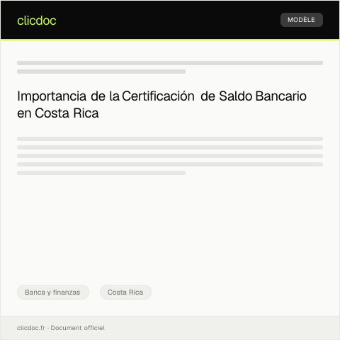 Vista previa del documento Certificación de saldo bancario para trámites oficiales — Banca y finanzas, Costa Rica