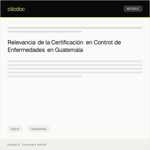 Vista previa del documento Certificación de Seguimiento a Programas de Control de Enfermedades — Salud, Guatemala