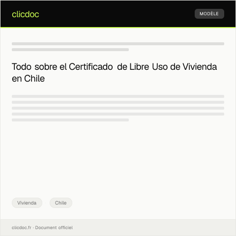 Vista previa del documento Certificado de Libre Uso de Vivienda — Vivienda, Chile