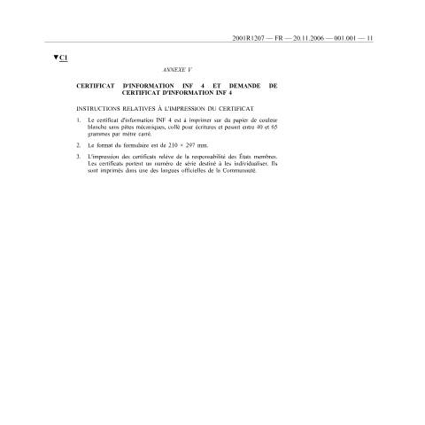 Aperçu du document Certificat INF4 — Import export, Luxembourg (CERFA n°certificat-inf4)