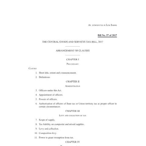 Document preview: CGST bill e — gst, India (CERFA n°CGST-bill-e)