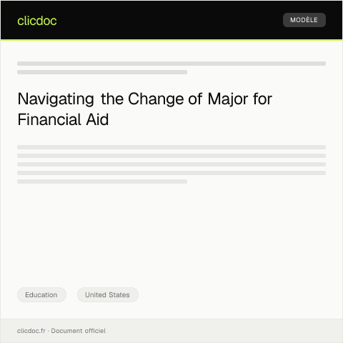 Document preview: Change of Major or Program Form for Federal Student Aid Eligibility — Education, United States