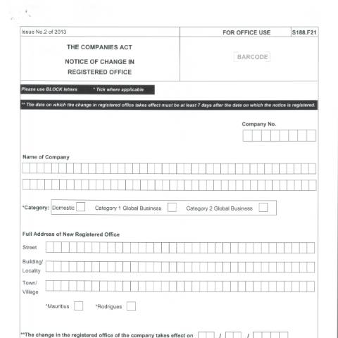 Document preview: F21 — Document, Mauritius (CERFA n°F21-1)