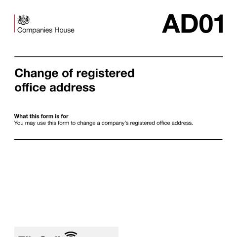 Document preview: Change registered office of a company in liquidation, restoration or with a default address — Companies House, United Kingdom