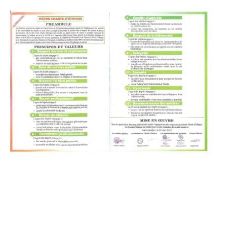 Aperçu du document Notre charte ethique — Document officiel, Côte d'Ivoire