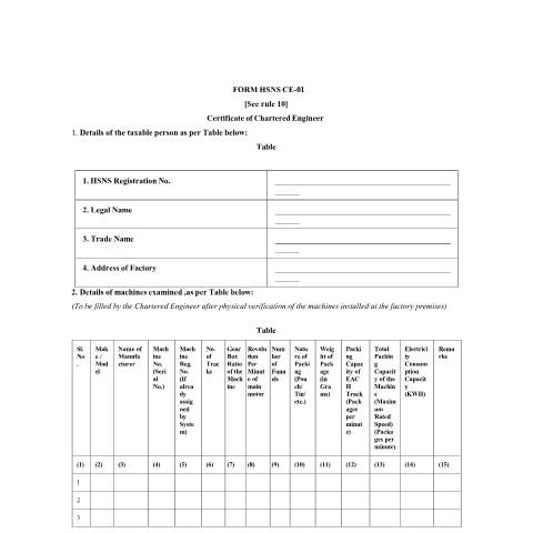 Document preview: Certificate Chartered Engineer Hsns — gst, India (CERFA n°Certificate_Chartered_Engineer_Hsns)