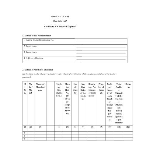 Document preview: Certificate Chartered Engineer CE — gst, India (CERFA n°Certificate_Chartered_Engineer_CE)